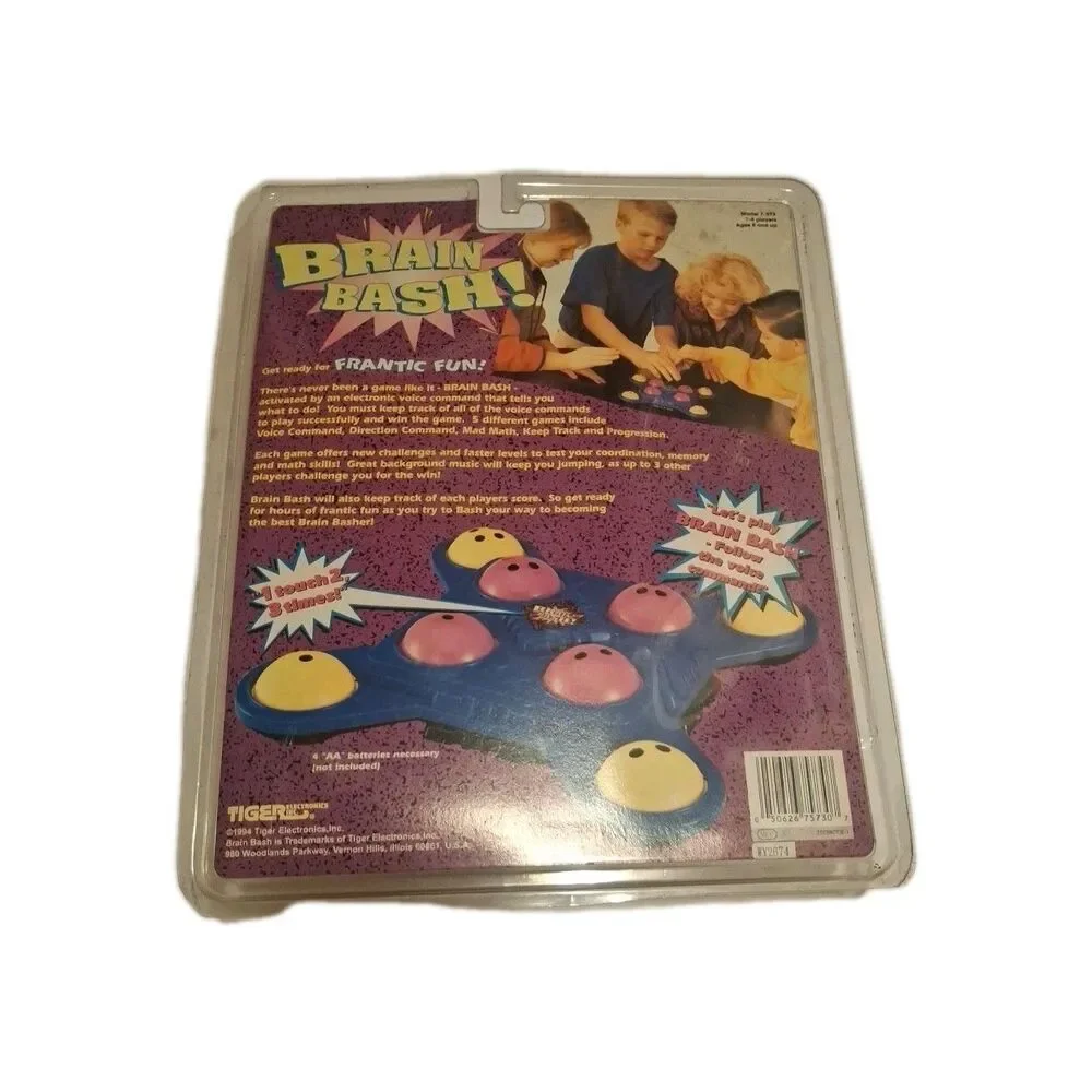 Vintage Sealed 1994 Tiger Electronics Brain Bash Voice Command Memory Game